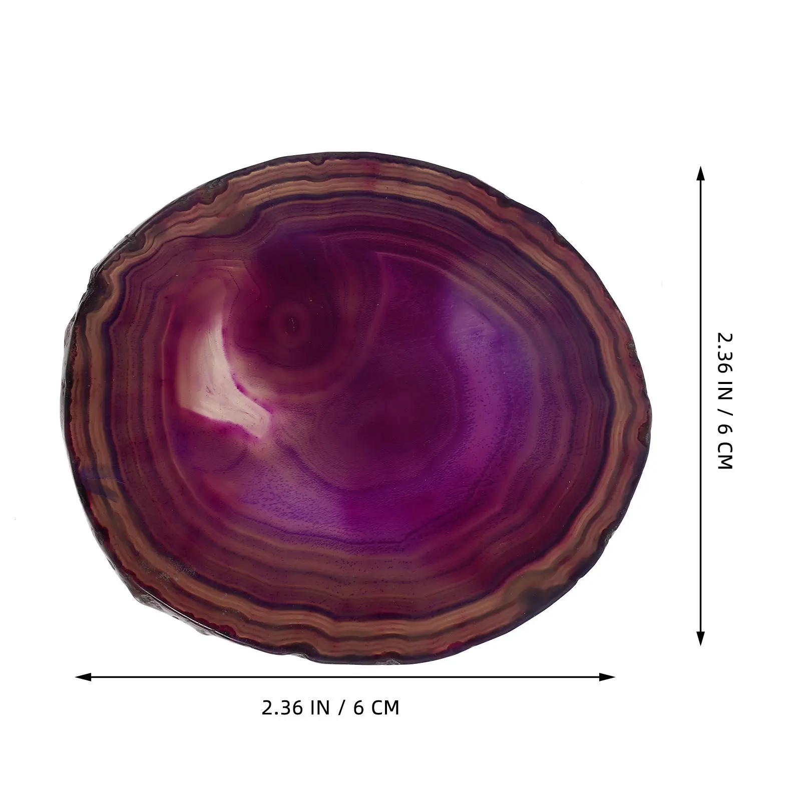 Round Agate Stone Coaster Natural Cup Mat Heat Resistant Absorbent Pad for Home Office Bar Wine Glass Holder Agate Cup Mat - view 5