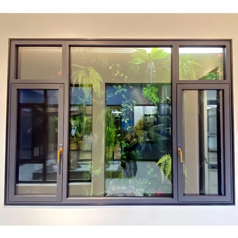 ZEKIN Customized Aluminum Frame Tilt And Turn Windows Energy Efficient Double Tempered Glass Casement Windows