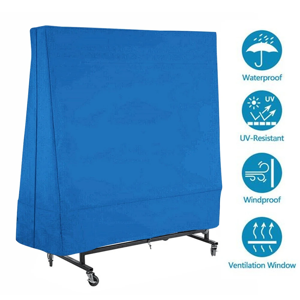 Waterproof Table Tennis Table Dust Cover Oxford Cloth Furniture Protector Pingpong Table Dust Cover 165x160x85cm