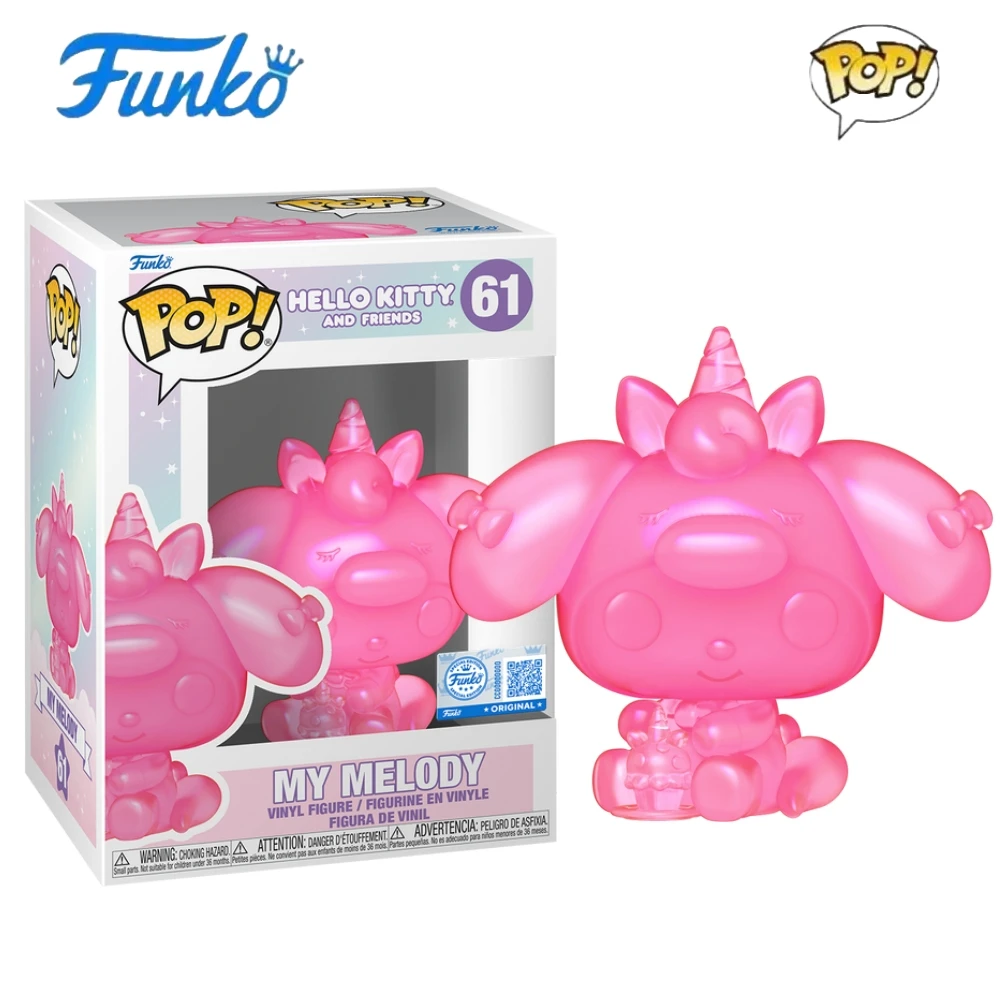 

Funko Sanrio My Melody (Translucent Pink)# 61 Pop 3.5 inchs Vinyl Figure Collectible Special Limited Edition Model Toy Gift