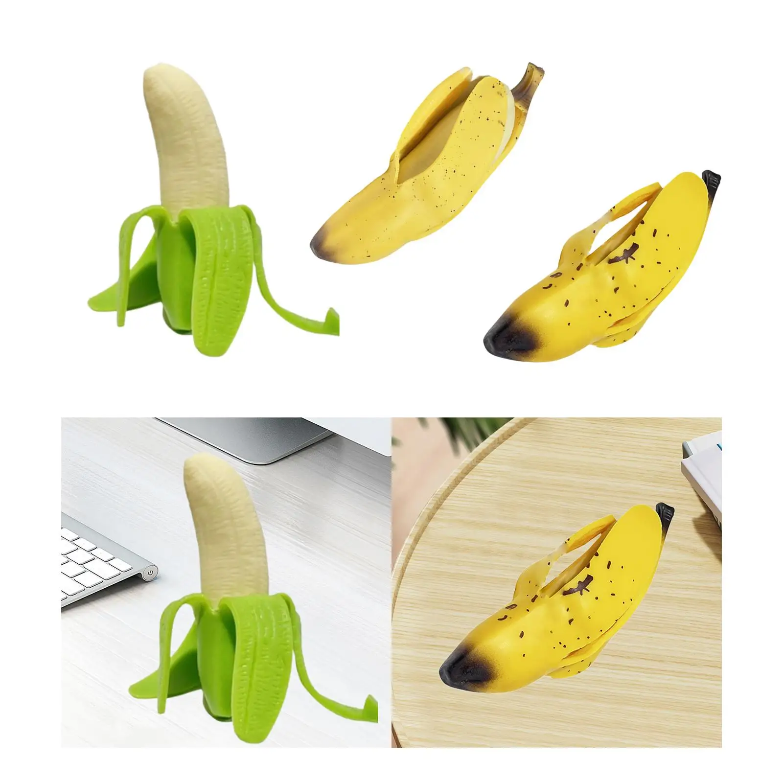 Banana Squeezing Toy Peeling Banana Cute Banana Fidget Toy for Holiday Party