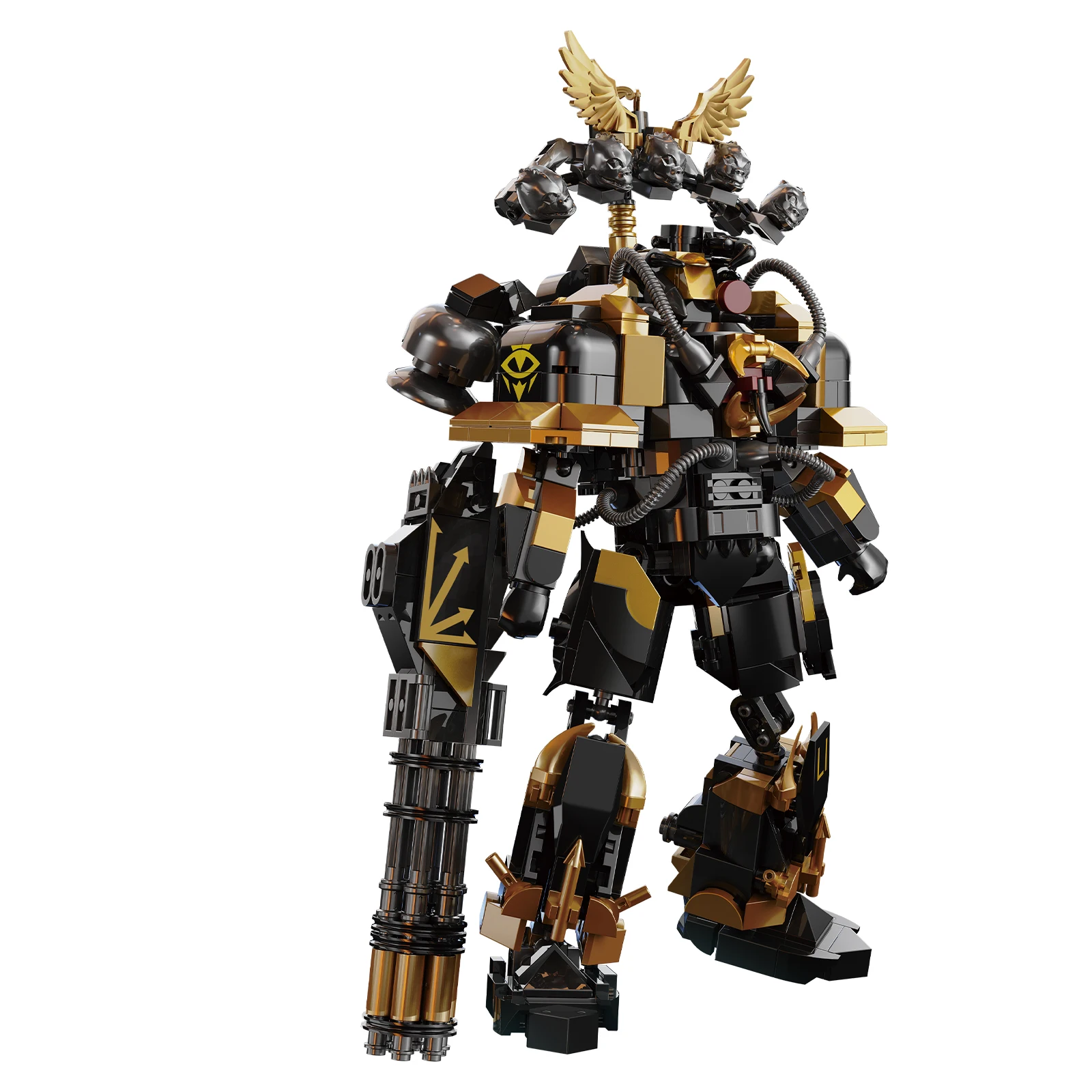 DK1003 Sci-Fi Mecha Building Kit 643PCS Red Armored Warrior Model Desktop Decoration Diy Toy For Kids Collectors Holiday Gifts