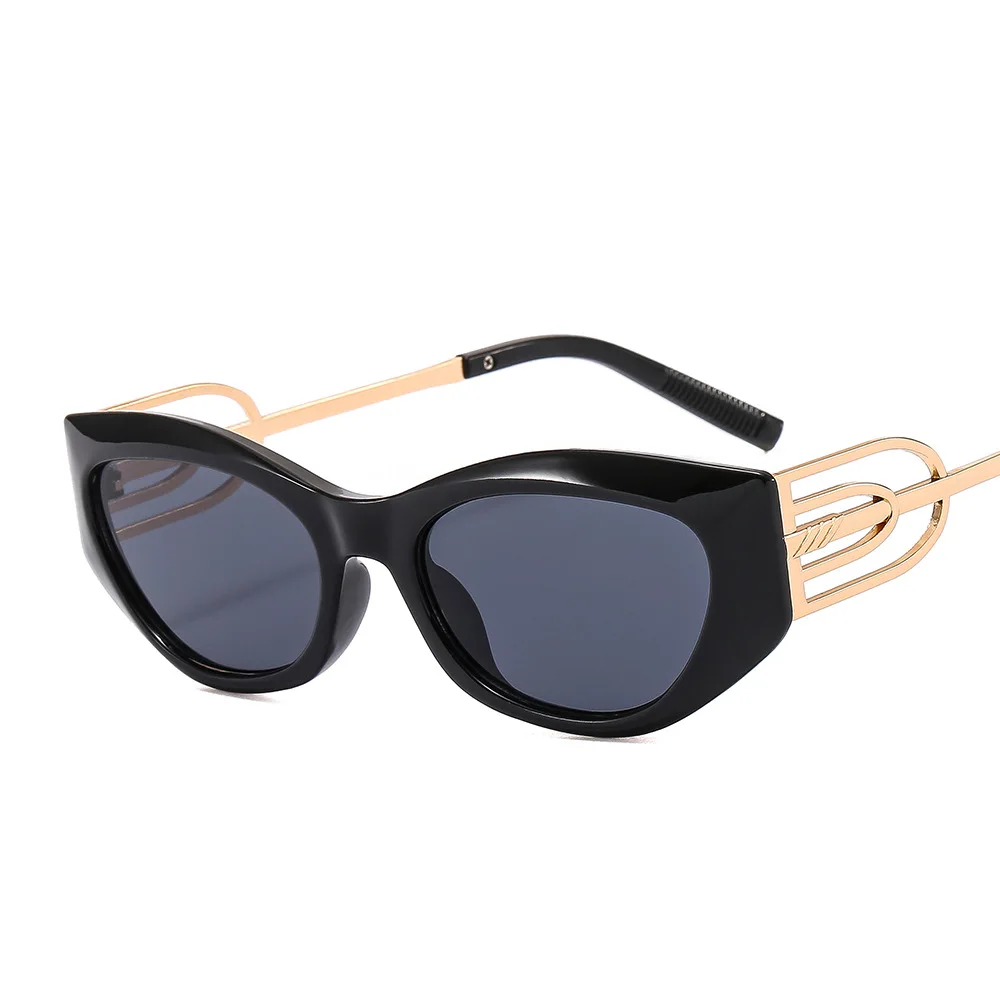 

Charming retro sunglasses Metal accessories Delicate glasses Small frame cat-eye fashion OL sunglasses