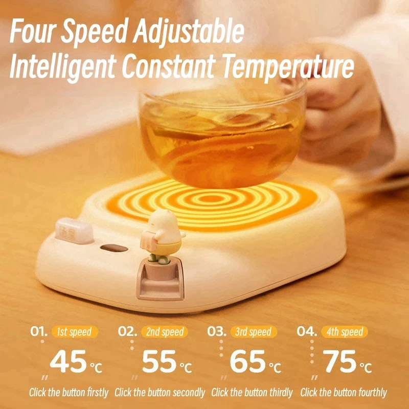 40W Koffiemok Warmer Cup Heater Elektrische Kookplaat 4 Temperatuurinstellingen Warmer Cup Coaster Voor Thee Melkwater Verwarming Pad