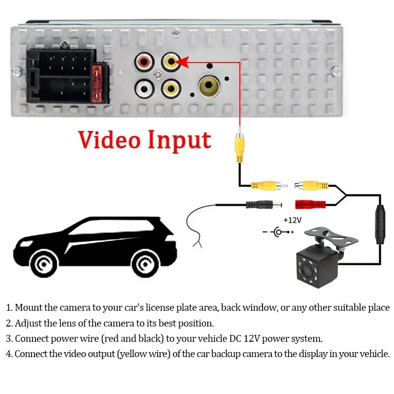 Hippcron 4,1" Autoradio 1din Multimedia MP5-Player Touchscreen Bluetooth Stereo FM-Empfänger USB TF Universelle Kameraunterstützung – Detail 11