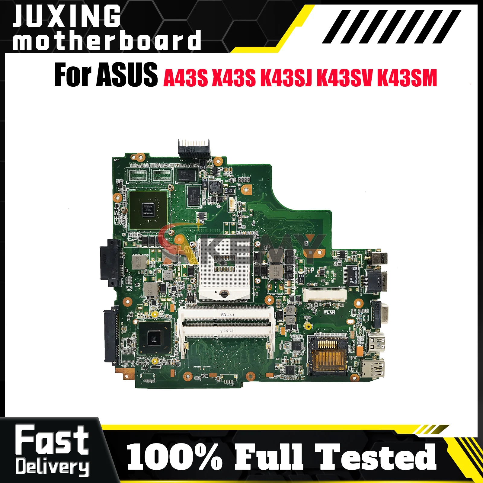 

K43SV Материнская плата для ноутбука ASUS K43SJ K43SD K43S A43S K43SM X43S K43SV Материнская плата для ноутбука в наличии 100% тестирование ОК быстрая доставка