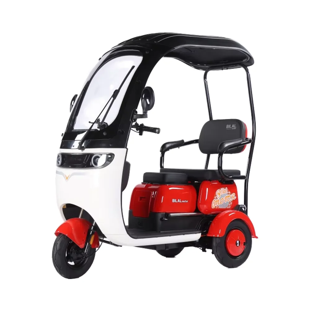 

2025 CE 48 В/60 В 3-колесный пассажирский трехколесный велосипед электрический велосипед рикша 600 Вт Тук Тук трехколесный велосипед электрический белый удобный