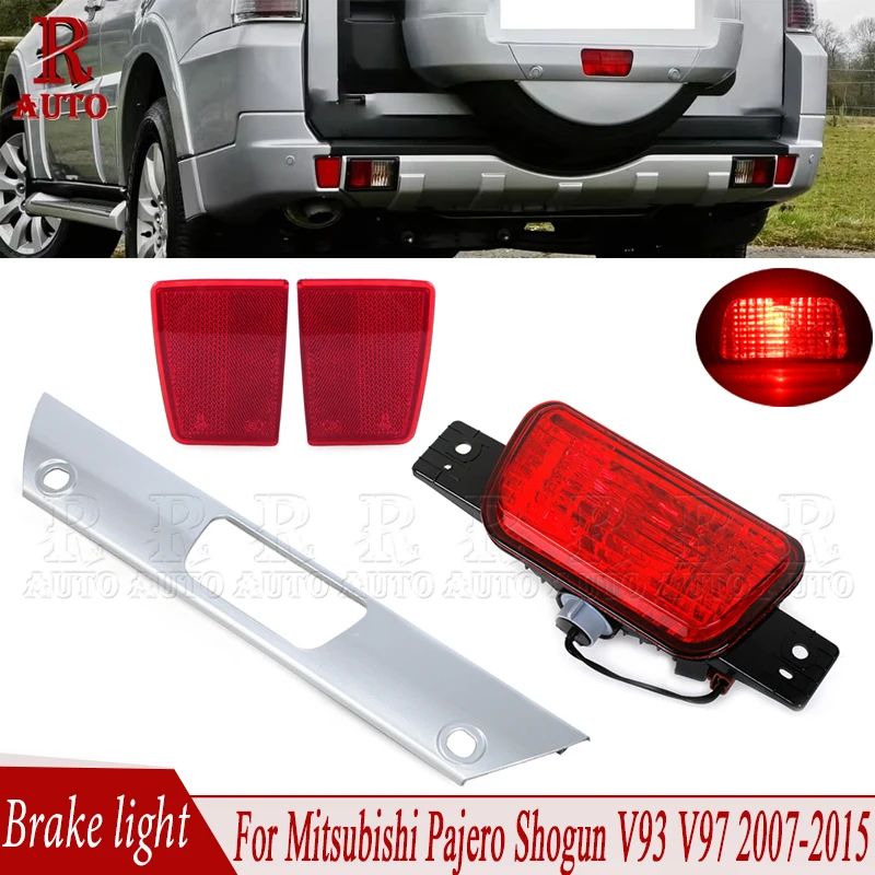 R-Auto Brake Light Rear Bumper Spare Tire Light Tail Lamp Cover For Mitsubishi Pajero Shogun 2007 2008 2009 2010-2015 8337A068