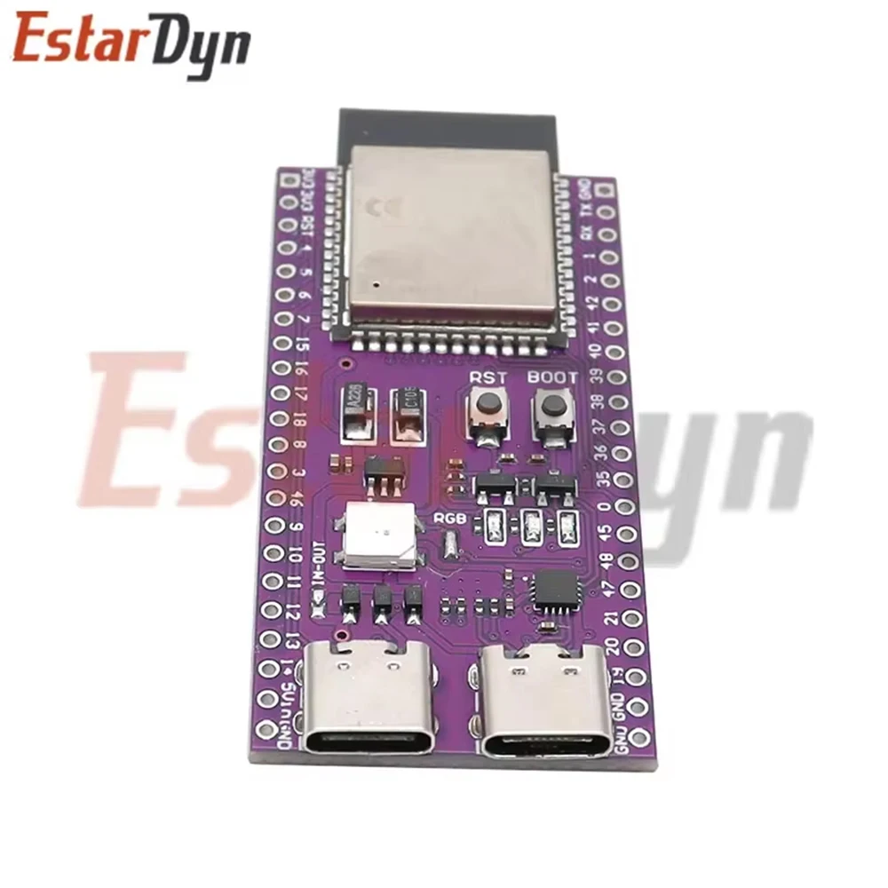 Dual Type-C USB ESP32-C3/S3 AI-C3/AI-S3 Dev Board، 16MB Flash 8MB RAM، IoT WiFi Bluetooth Development Kit Module #3