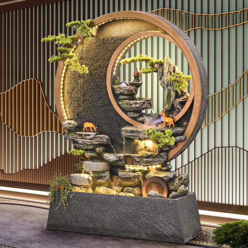 Rockery flowing water fountain entrance office decoration landscape ornament