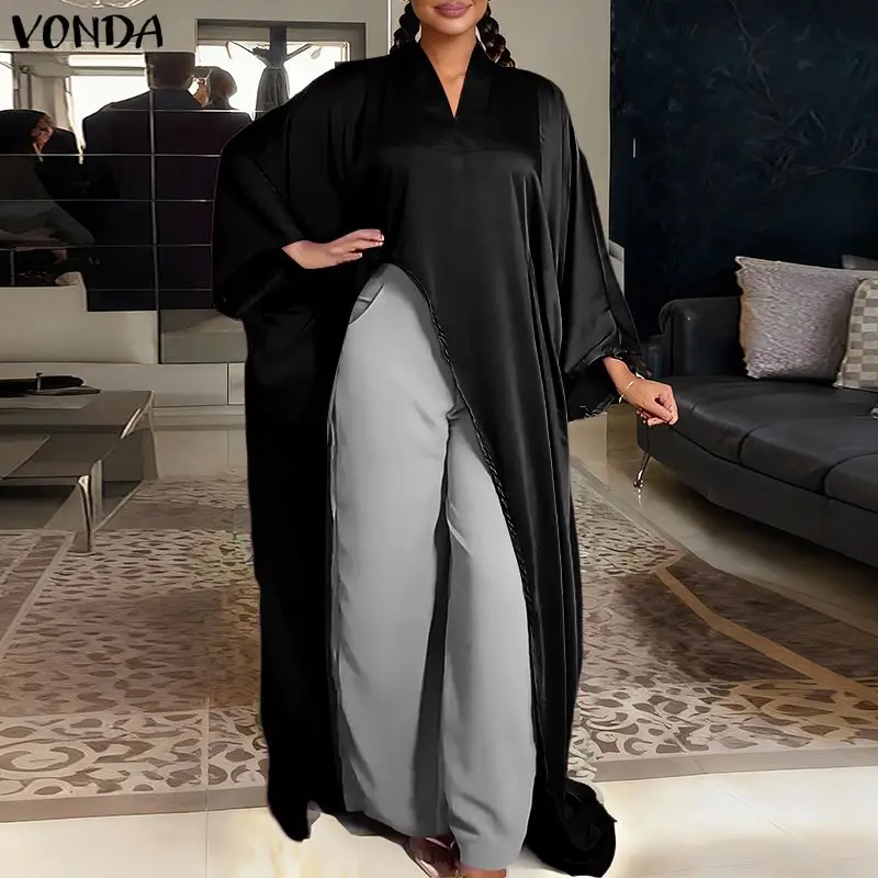 Plus Size 5XL VONDA Women Long Blouse 2026 Fashion Shirts Long Sleeve V-Neck Asymmetrical Tops Casual Elegant Streetwear Blusas image 3