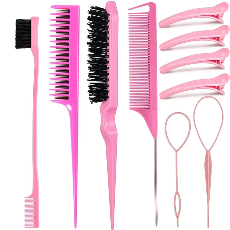 10PCS Hair Professional Candy Color Hair Styling Pointy Tail Comb for Wig, Partition, Braid, Hair Dye, and Highlights Hair Tool
