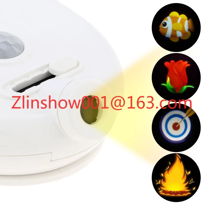 New LED intelligent human body induction toilet light toilet cover creative modeling pattern projection night light