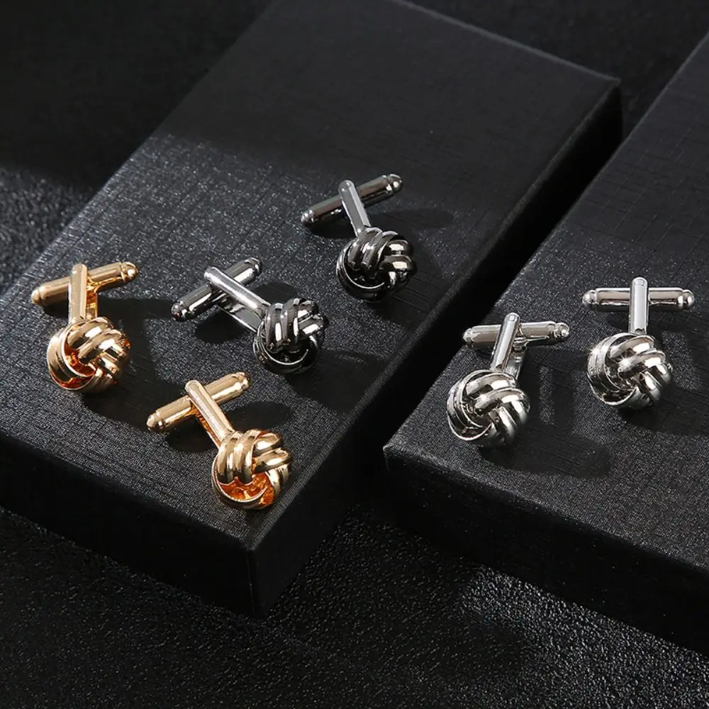 Novelty Luxury Alloy Alloy Cufflinks Gold Silver Black Cufflinks for Mens Shirt Suit Cuff Links Men