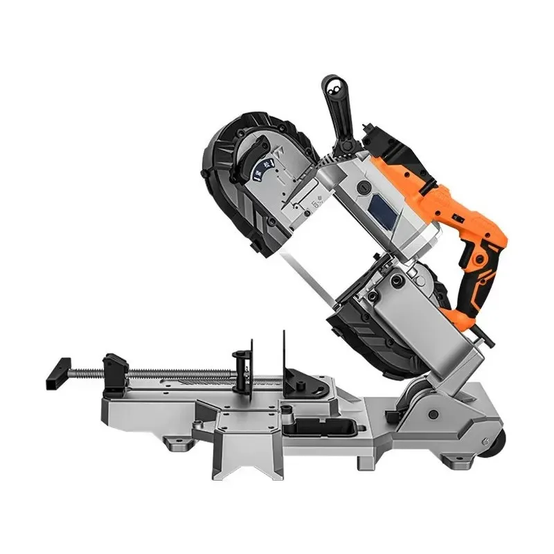 Multifunctional Small Portable Hand-held Band Saw Horizontal Metal Aluminum Steel Woodworking Cutting Sawing Machine