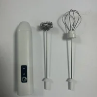 Mousseur à café/Fouet à lait + Batteur à œufs, Mini mixeur alimentaire portable rechargeable USB, Outils pour expresso 6