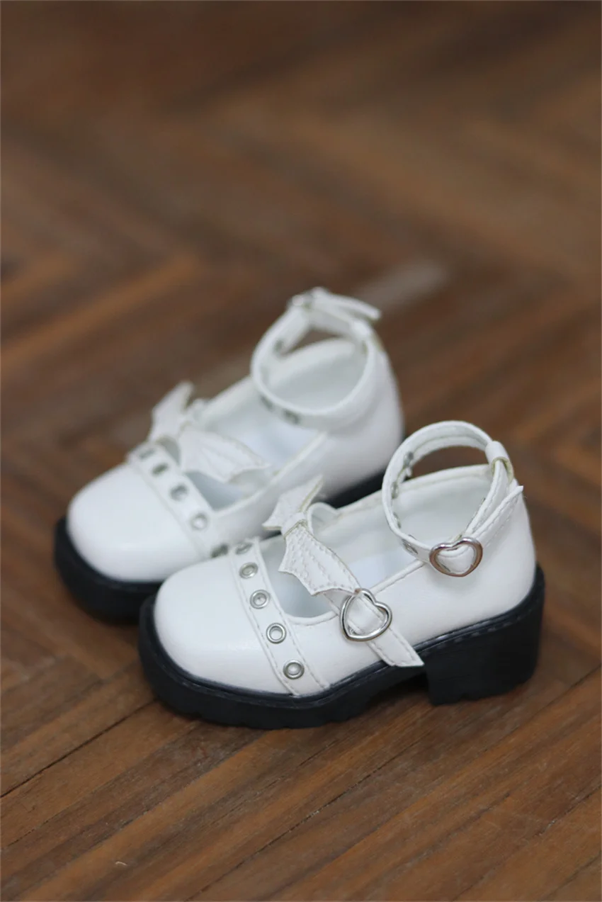 BJD toy shoes 1/4, Xiong Mei square head stitching rivet small devil single shoes bjd doll accessories