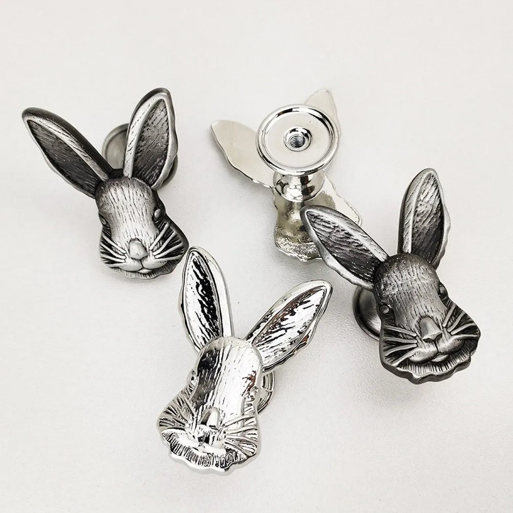 Rabbit Shape Cabinet Door Handle Zinc Alloy Furniture Handle Door Knobs Handles Furniture Decor Dragonfly Cabinet Pull Hardware