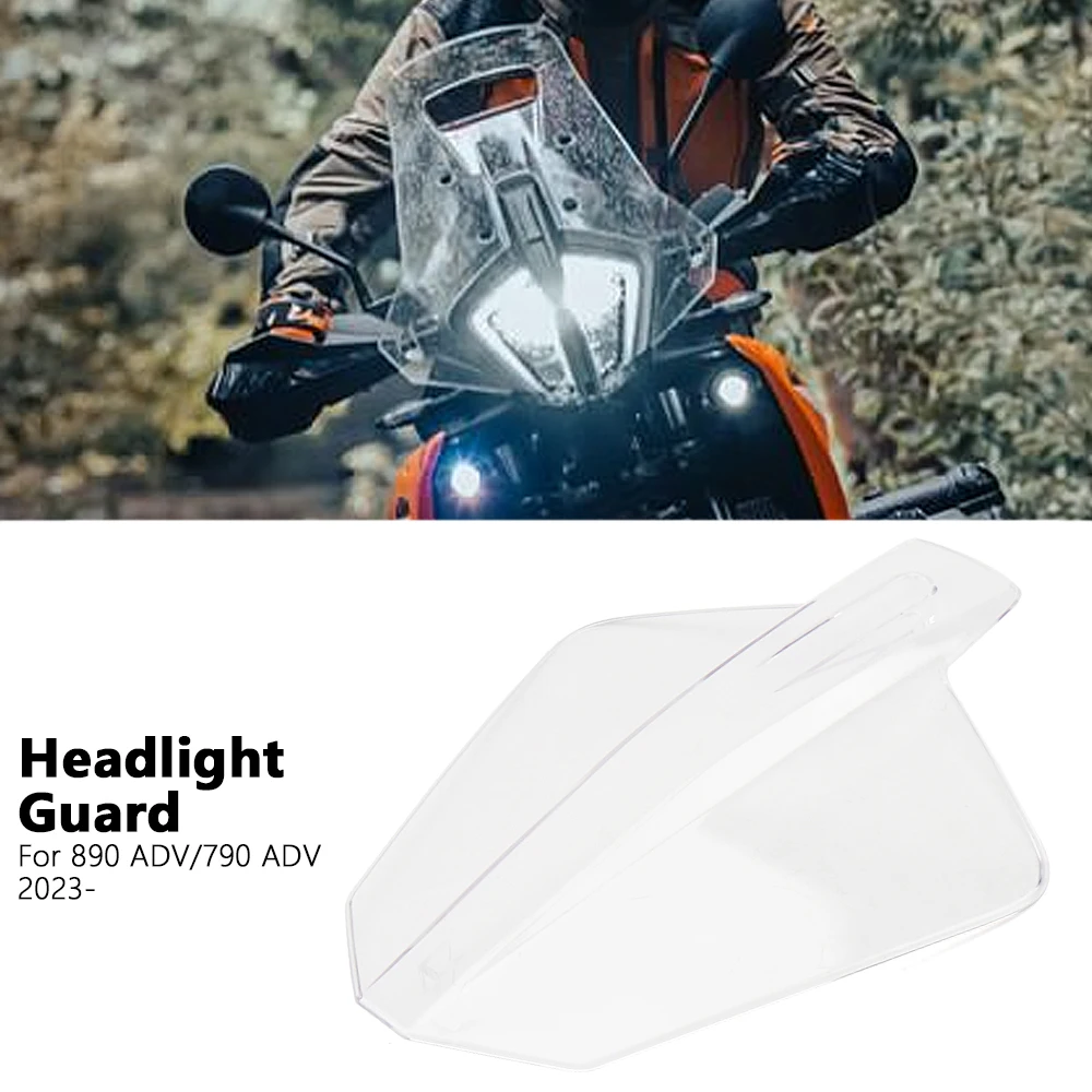 

Motorcycle Accessories Headlight Light Cover Protector Guard Acrylic Transparent For 790 ADVENTURE ADV 890 Adventure 2023 2024