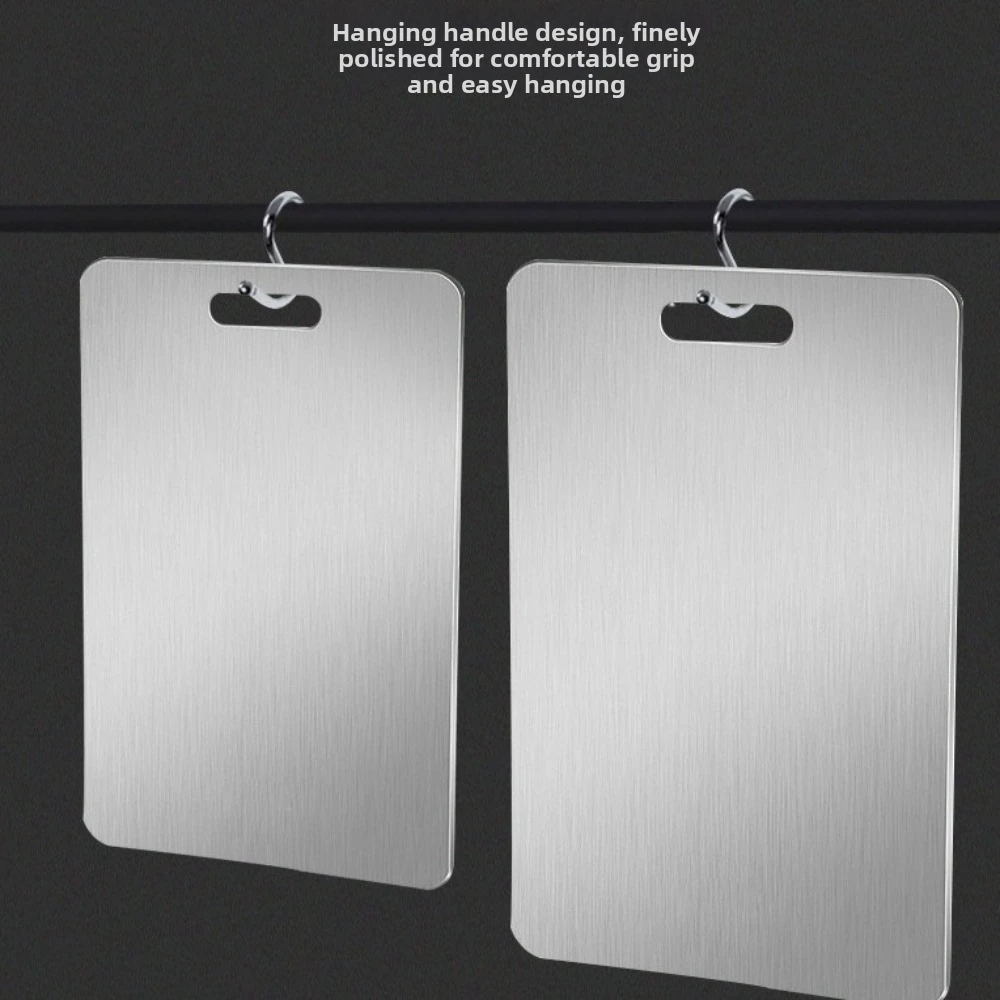 Double-Sided Stainless Steel Cutting Board Mildew-Proof Thickened Kneading Board Multi-functional Chopping Tray Dough Kneading
