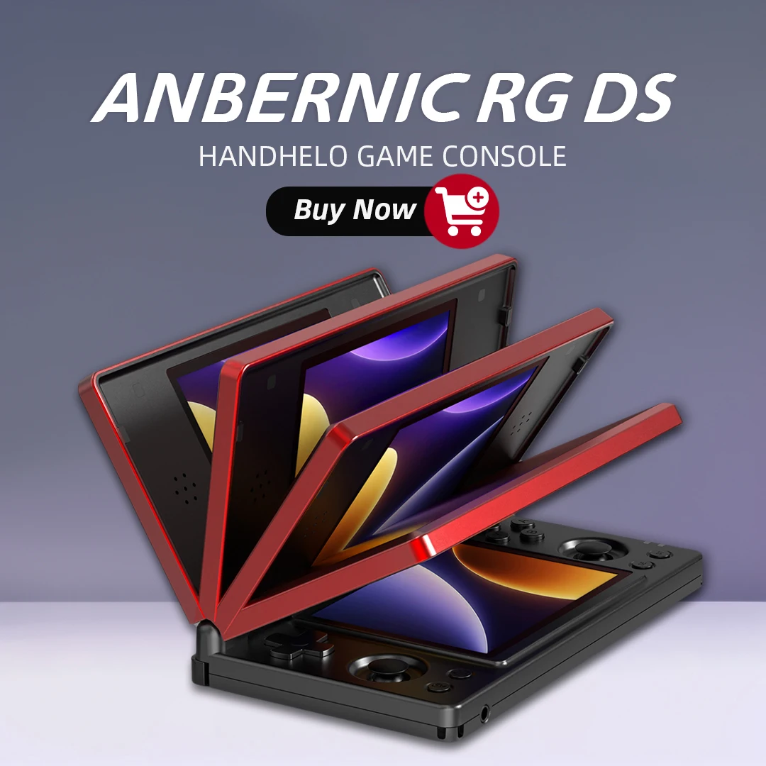 ANPOWN-Anbernic Handheld Game Console, Retro Video Game Consoles, Android 14, Dual App Split, Dual 4.0 IPS Screen Portable