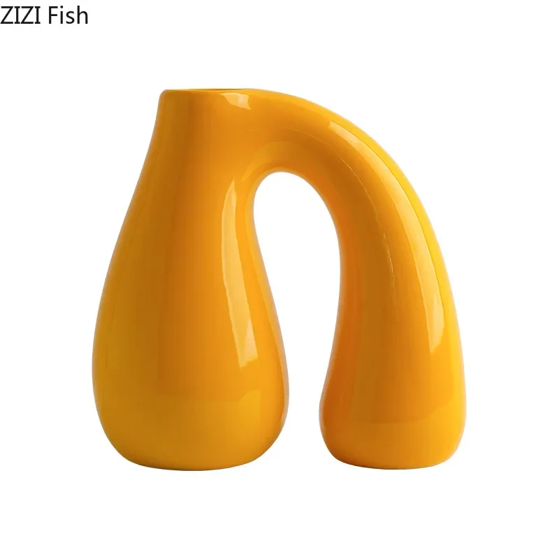 مزهرية سيراميك إبداعية على شكل حرف N أواني نباتات مائية لتزيين الطاولة تشكيلة زهور مزهريات زهور ديكور جمالي للغرفة #6