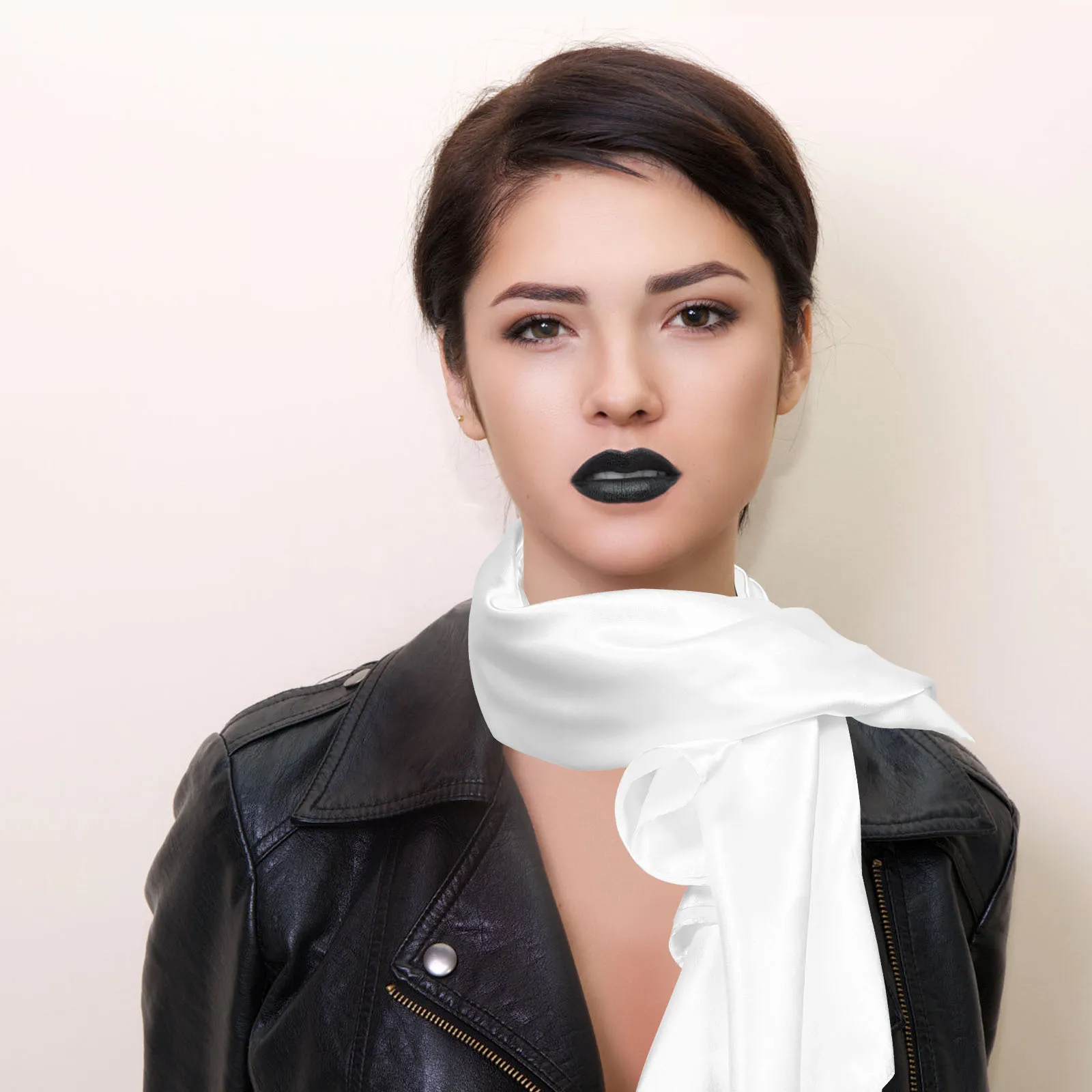 

Solid Color Polyester Scarf Women Elegant Large Neck Scarf Fashion Hair Wrap Stylish Casual Formal Stylish Scarfs
