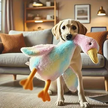 Pato de peluche suave y colorido de 50cm para gatos, perros, relajación, compañero para mascotas, alivia la ansiedad, compañero de perro, regalo de liberación de energía para mascotas 1