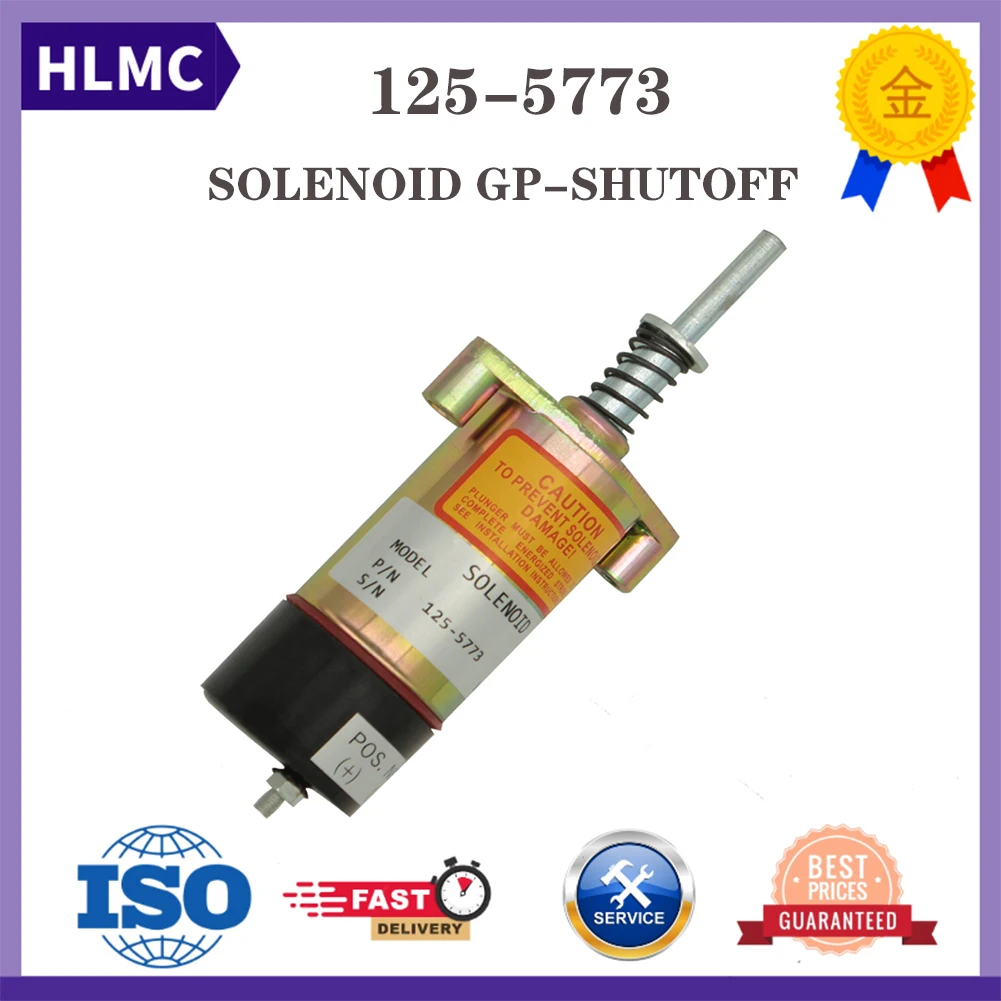 

12V Fuel ShutOff Solenoid 125-5773 8C-9986 1255773 7-19307 SOL22103 8C9986 Compatible with Engine 3406C SR4 3204