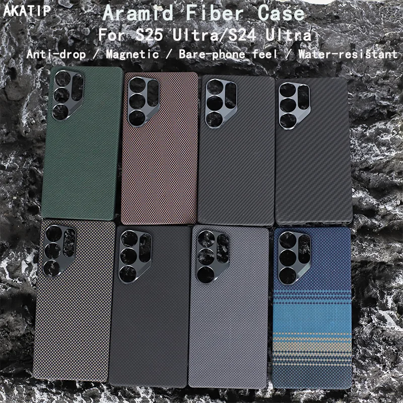 

Case For Samsung Galaxy S25 S24 Ultra Magnetic Magsaefe Aramid Fiber Protective Cover for Samsung S25U Phone Case Unparallel
