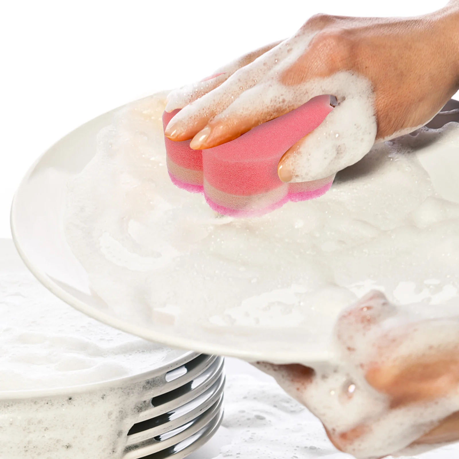 

10pcs Cleaning Sponge Creative Beautiful Practical Kitchen Cleaning Sponge for Dish Cup Bowl Random Style