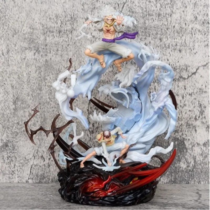 23CM una pieza GK Nikalu manos voladoras cinco niveles fruta despertar sol Dios con Base Anime muñeca ornamento modelo niños regalo de vacaciones