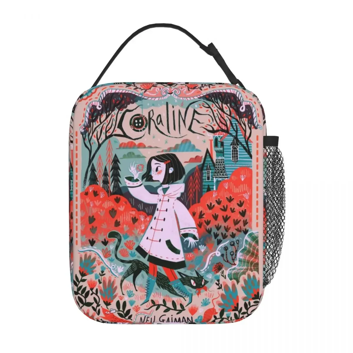 Halloween Horror Movie Coraline Lunch Box for Women Waterproof Cooler Thermal Food Insulated Lunch Bag Kids School Resuable