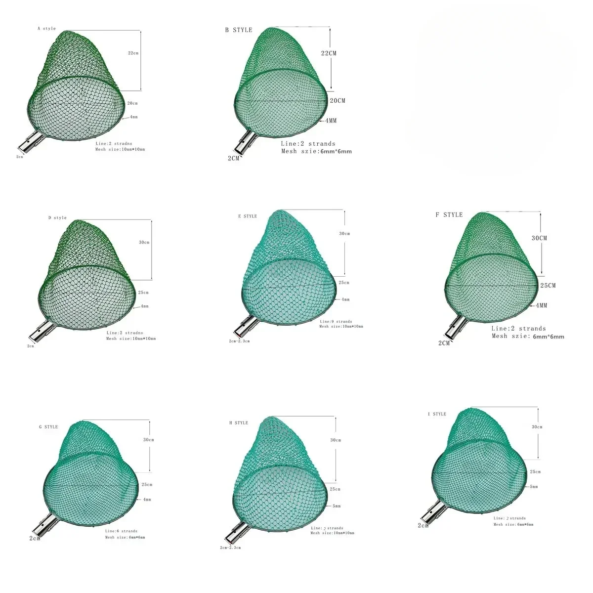 Red de aterrizaje de cabeza, red Turck de acero inoxidable sólido, red de pesca de malla pequeña, herramienta de pesca de inmersión, red fuerte de 20cm-35cm de diámetro - imagen 5