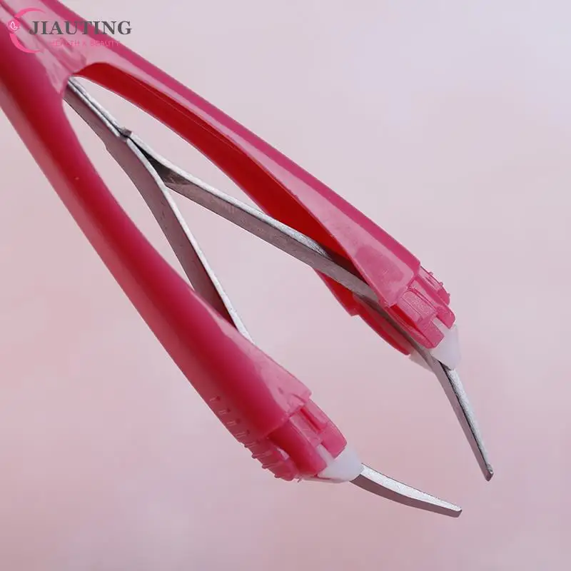 1pcs Professional Automatically Retractable Stainless Steel Slant Tip Hair Removal Eyebrow Tweezer Makeup Tool עיצוב גבות מקצועי