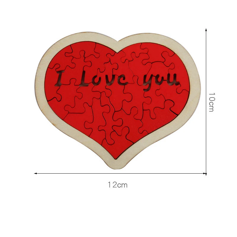 Herzförmiges Puzzle klein 'Ich liebe dich Puzzles Block Puzzle kleines Puzzle für Familie DIY Geschenke 3D Mini Wohnkultur Ziegel Set für