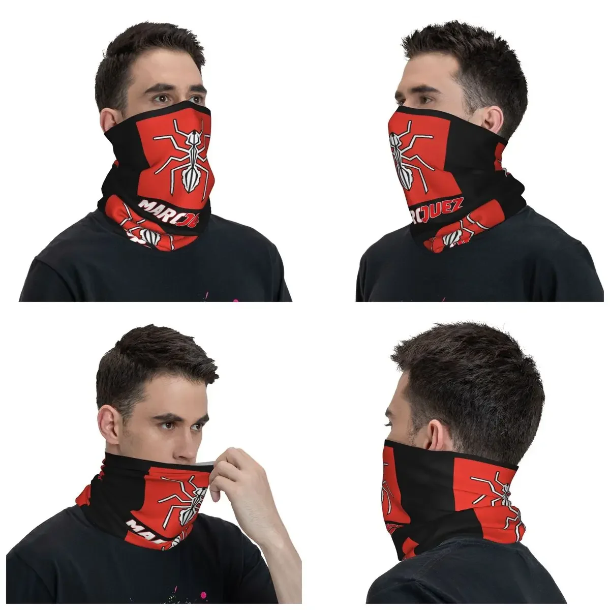 Custom Motorcycle Racing Marquezs Neck Gaiter Men Women Windproof Winter Motorcycle Racing Bandana Scarf for Cycling