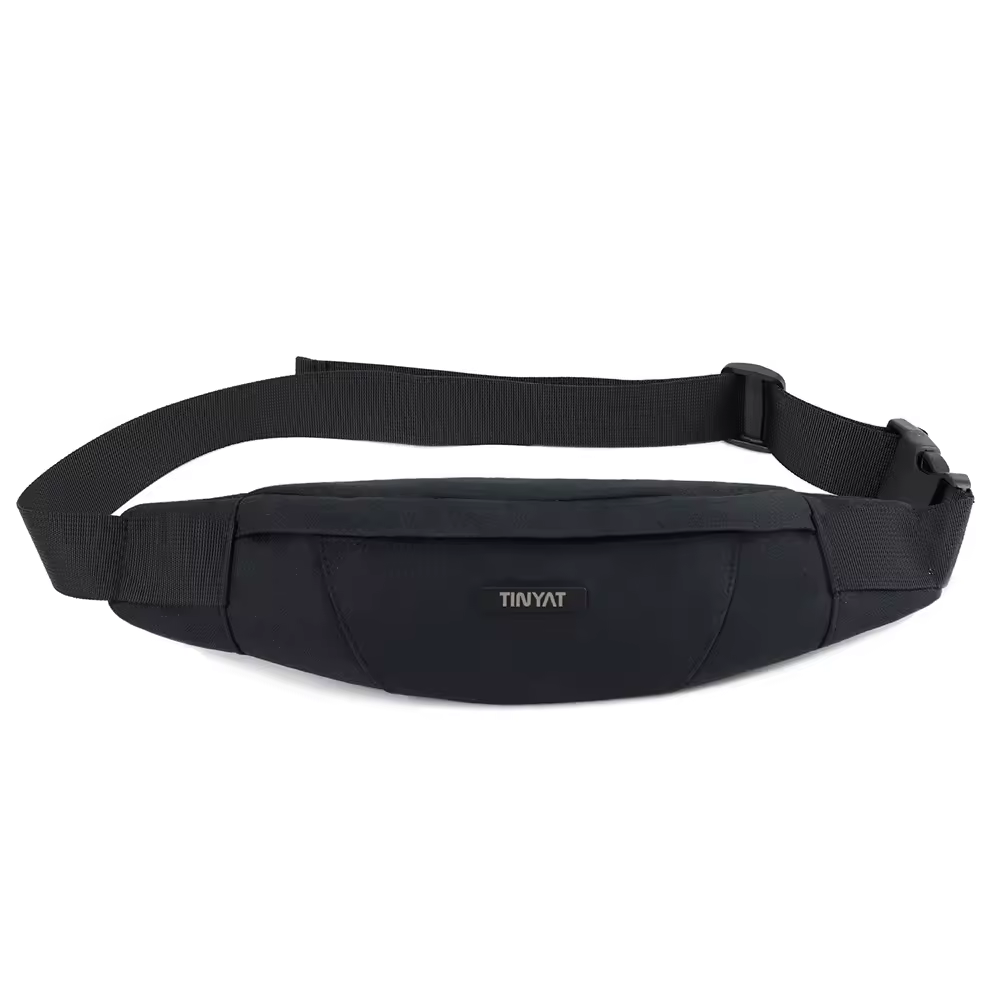 TINYAT Men Waist Bag pack Purse Waterproof Canvas Travel Phone belt bag pouch for Men Women Casual Bag for Belt Hip Pack