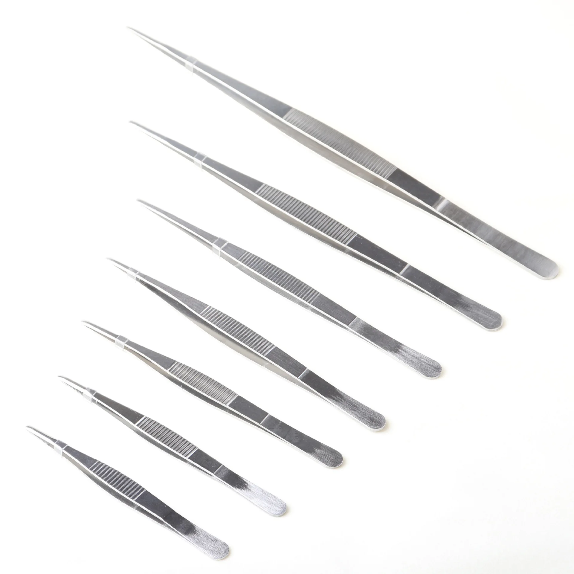 Churrasco Tweezers Clip, Food Barbecue Tongs, Stainless Steel Material, Various Lengths Available, Silver Color