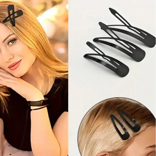 【SSummer10】20/40 Stück schwarze 2-Zoll-Haarspangen aus Metall – dekorative Haarspangen als Accessoire für Erwachsene und Kinder【SS】 – Detail 4