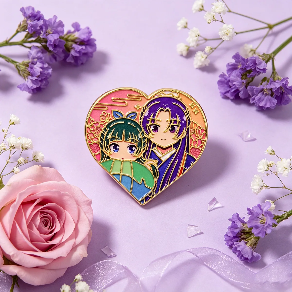 Anime Couple Enamel Pin Classic Manga Brooches For Lapel Pins Badge on Backpack Clothing Accessories Fashion Jewelry Friend Gift