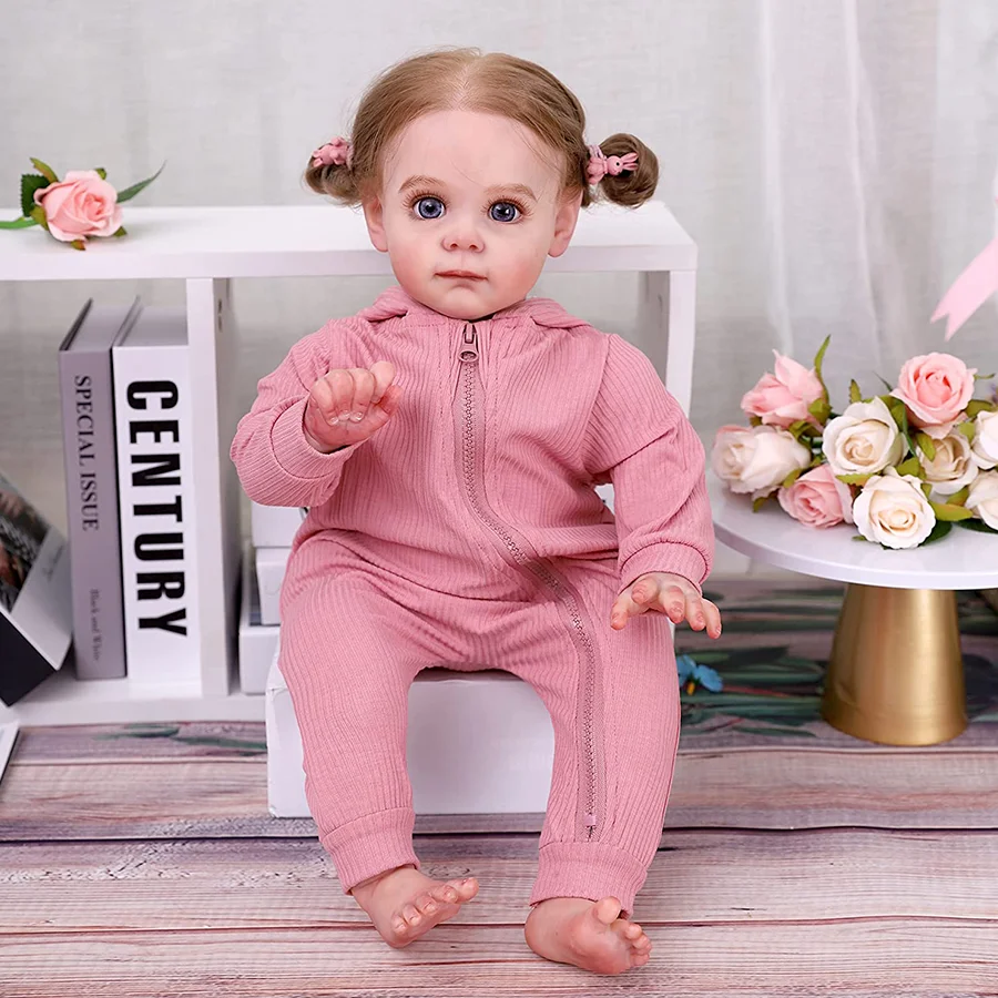 

Rebirth Doll 50cm Cute Soft Vinyl Realistic Newborn Doll Mobile Realistic Doll with Doll Accessories, Suitable for Children Over 3 Years Old