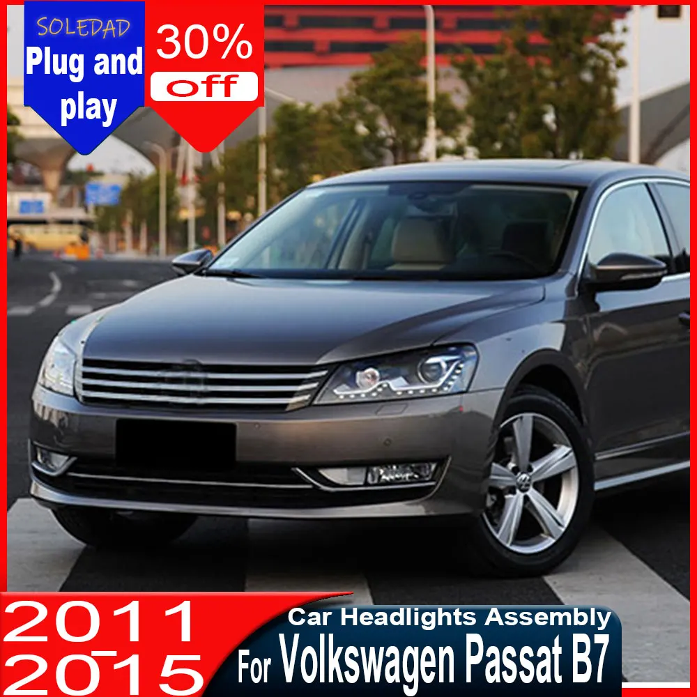 

Для Volkswagen Passat B7 2011-2015: Обновленная фара в сборе с лазерными линзами и светодиодными ДХО (дневными ходовыми огнями) высокого класса