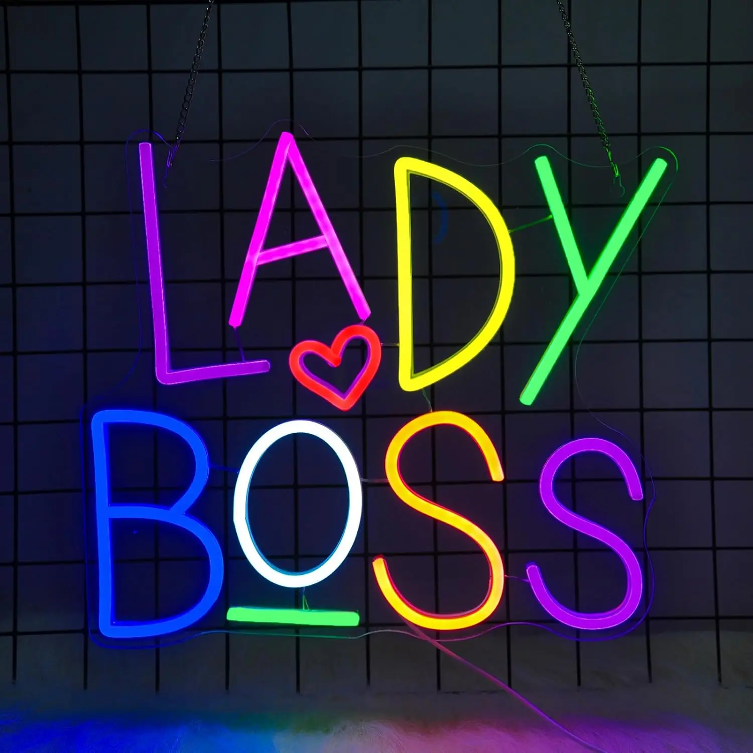 

Lady Boss Neon Sign Led Neon Light for Wall Decor USB Powered for Room Decoration Office Living Room Birthday Gift