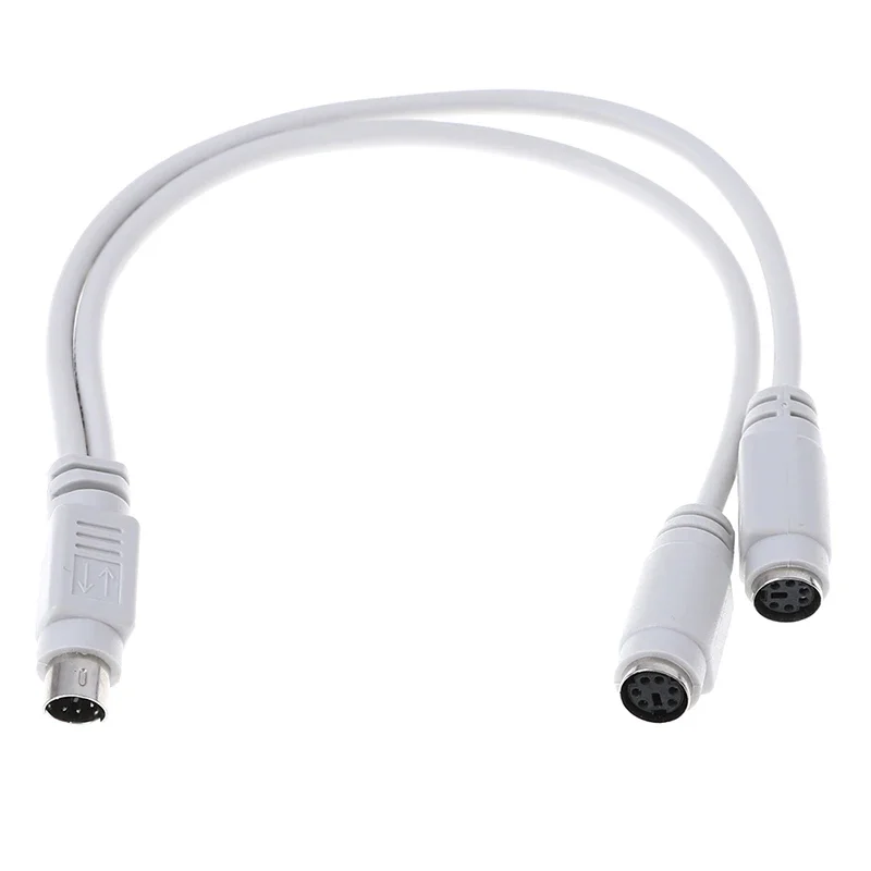 Płyta główna PS2 PS/2 Splitter Adapter Kabel 6Pin Mini Din męski na 2 żeńskie do myszy Klawiatura Czytnik kart Skaner laserowy