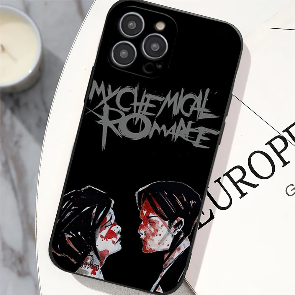 My C-Chemicals R-Romances Phone Case for iPhone 12 11 13 14 15 16 Max Pro Plus Black Soft Silicone Cover