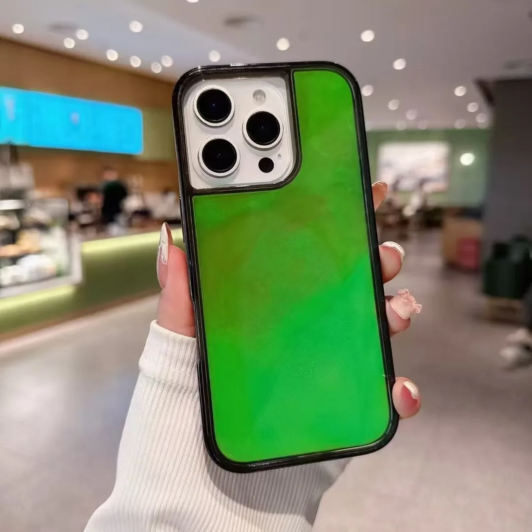 Luminous Quicksand Case for iPhone 16 15 14 13 12 Pro Max Plus Cover Glow in Dark Liquid Shiny Sparkles Shockproof Shell Fundas