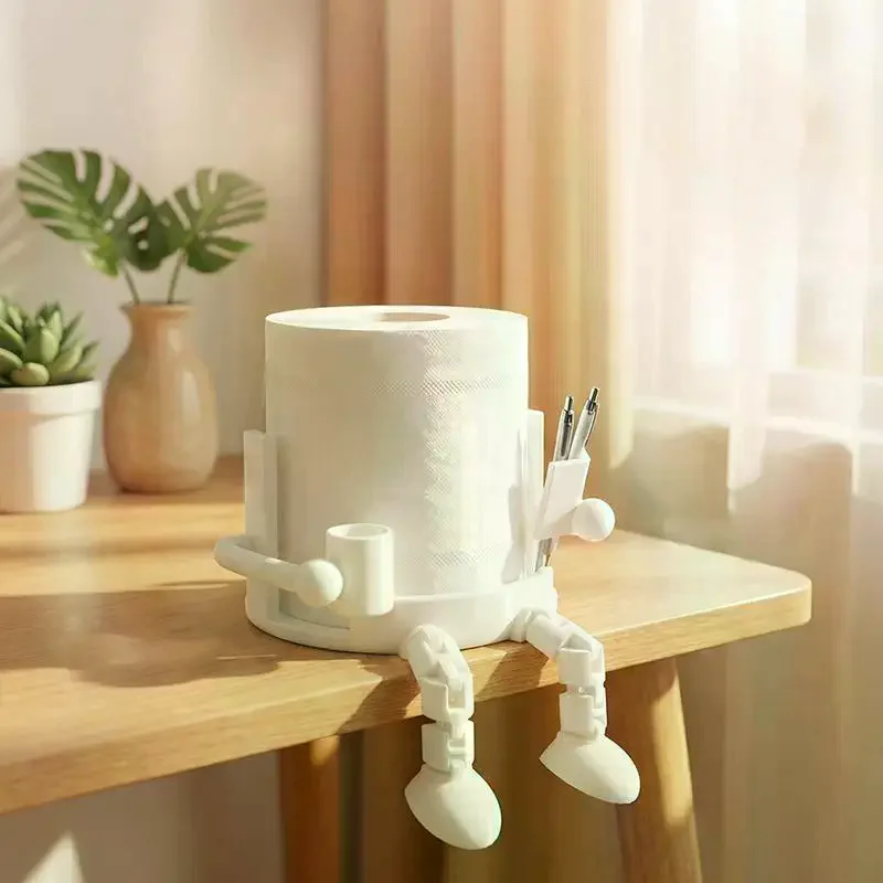 /PFU/Scroll Companion 3D Printed Unique Toilet Paper Holder Adding Fun To Your Bathroom Suitable For Office Bathrooms Reading