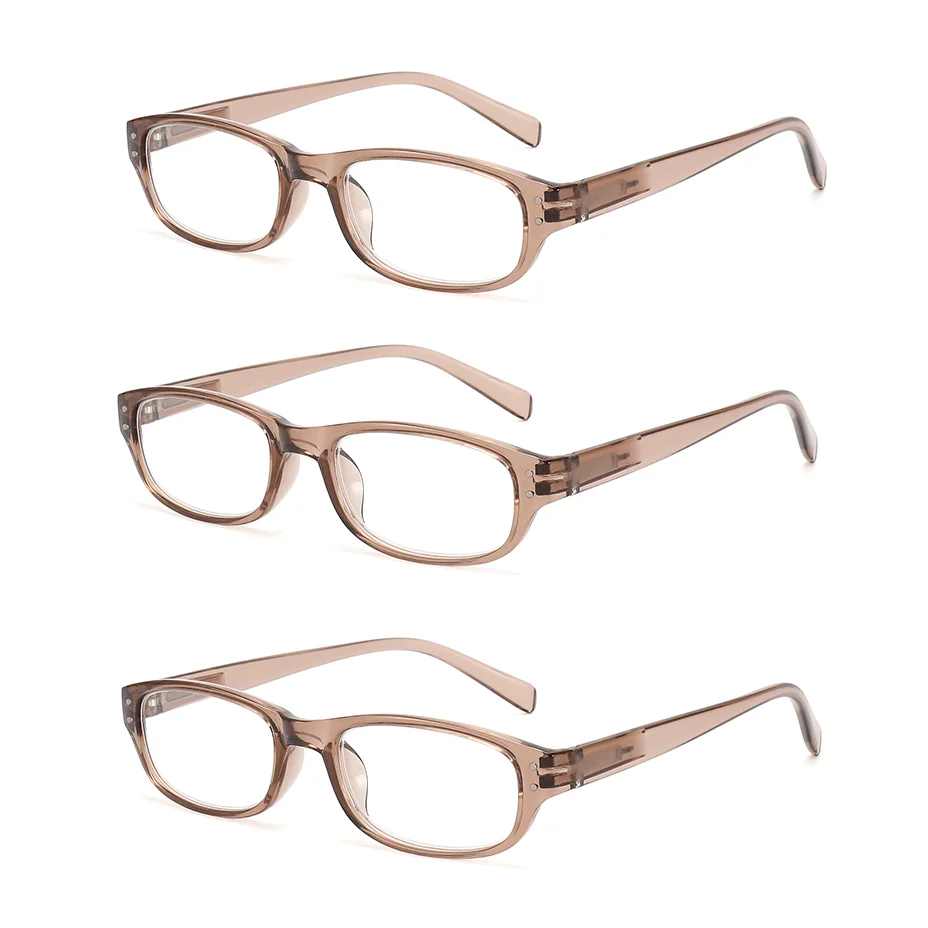 3PCS Unisex Lightweight Reading Glasses with Spring Hinges No Pinching Small Frame Available for Men And Women