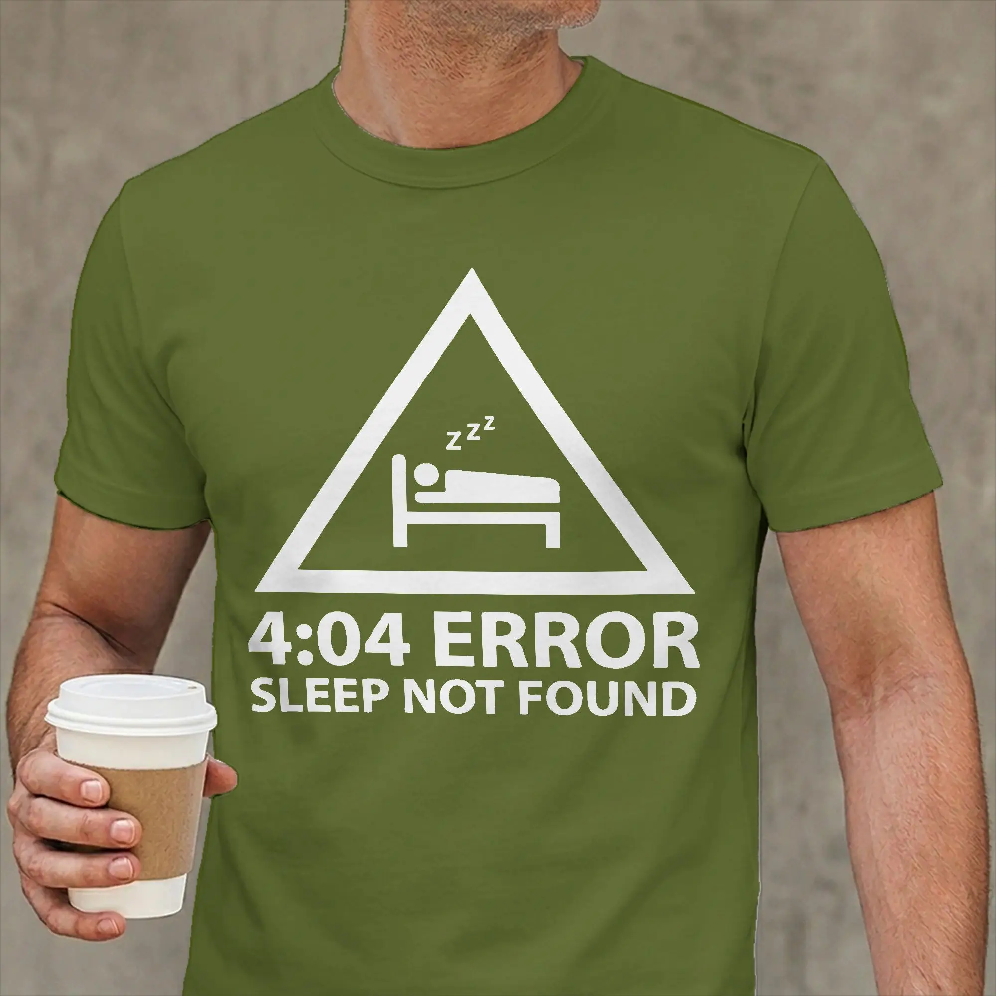 Funny 404 Error Programmer T-Shirts for Men Crewneck Pure Cotton T Shirts Programming Coder Short Sleeve Tee Shirt Gift Clothing
